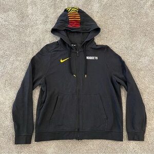 Denver Nuggets Nike Women City Edition Full Zip Hoodie Sweater Size Large Black,